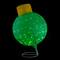 38" Green Outdoor Twinkling LED Tinsel Onion Ornament Decoration
